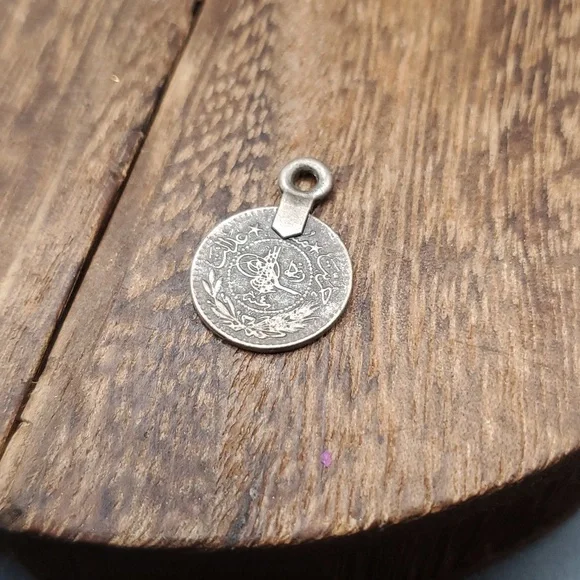 Sterling heirloom coin pendant ottoman empire